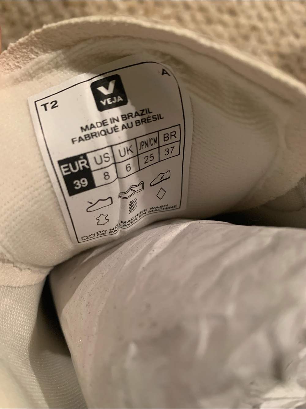 Women’s Veja Recife White Leather Sneakers - Picture 12 of 13